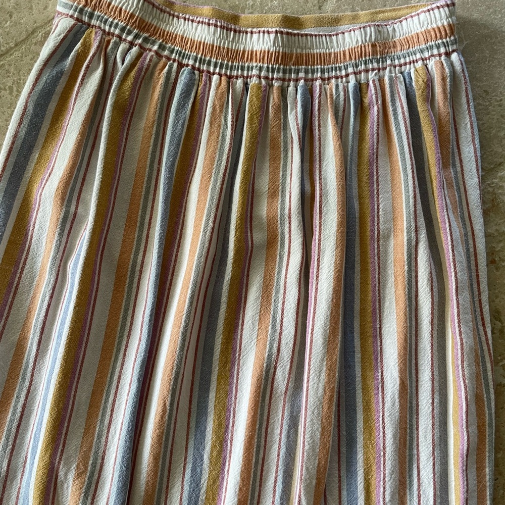Adorable striped Linen cotton blend skirt - Picture 4 of 8